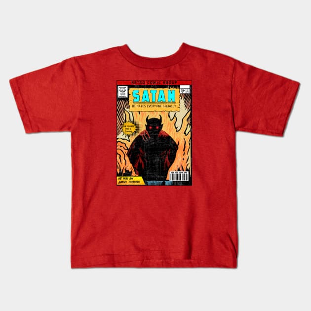 SATAN COMIC Kids T-Shirt by theanomalius_merch